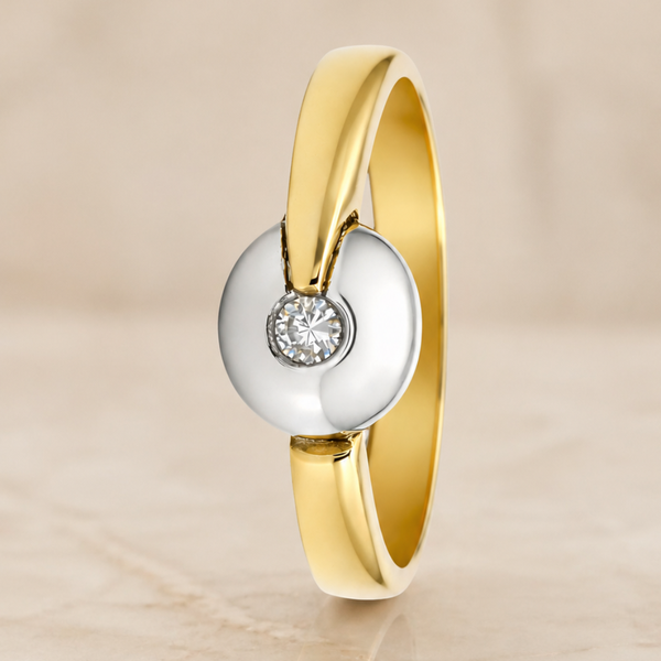ANILLO BICOLOR CON DIAMANTE BRITTANY