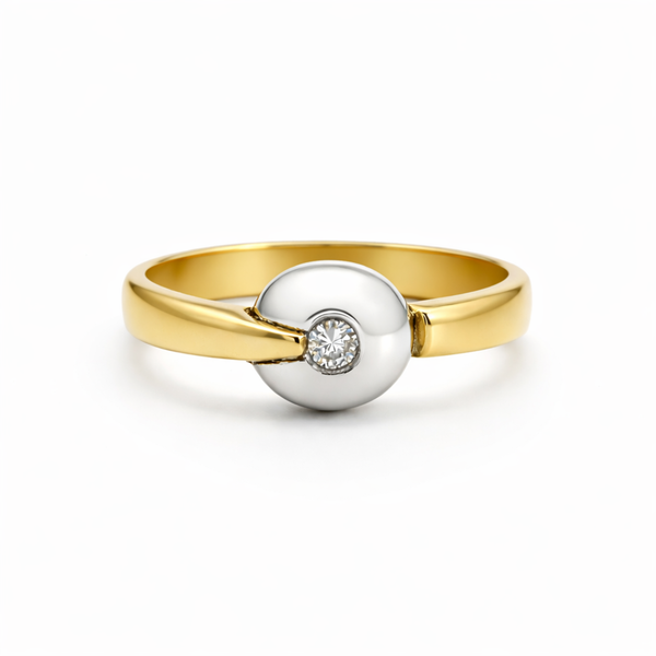 ANILLO BICOLOR CON DIAMANTE BRITTANY