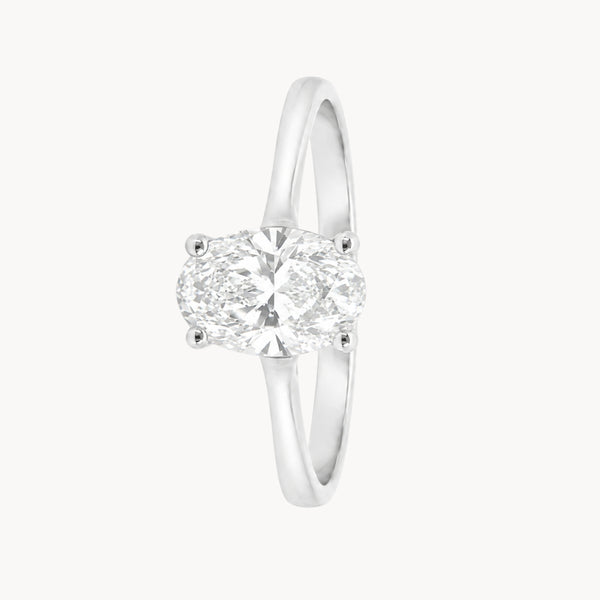 Solitaire Ring Created Diamond 0.51 Carats IGI Certified