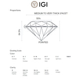 Solitaire Ring Created Diamond 0.51 Carats IGI Certified