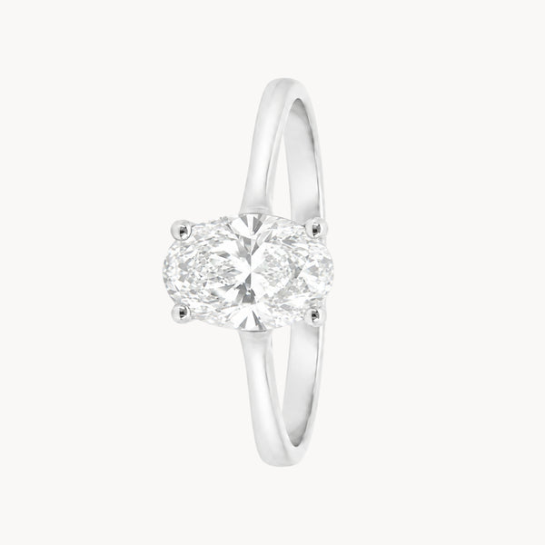ANILLO SOLITARIO DIAMANTE CREADO 0.74 QUILATES CERTIFICADO IGI