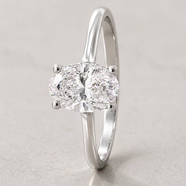 ANILLO SOLITARIO DIAMANTE CREADO 0.74 QUILATES CERTIFICADO IGI