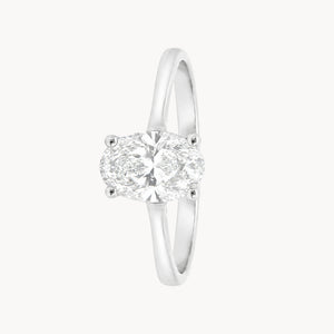 ANILLO SOLITARIO DIAMANTE CREADO 0.74 QUILATES CERTIFICADO IGI