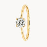 ANILLO SOLITARIO DIAMANTE CREADO BRILLANTE 0.37 QUILATES CERTIFICADO IGI