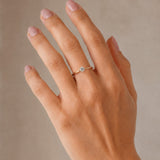 ANILLO SOLITARIO DIAMANTE CREADO BRILLANTE 0.37 QUILATES CERTIFICADO IGI