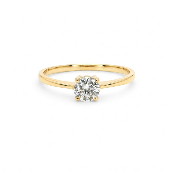 ANILLO SOLITARIO DIAMANTE CREADO BRILLANTE 0.37 QUILATES CERTIFICADO IGI