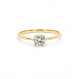 ANILLO SOLITARIO DIAMANTE CREADO BRILLANTE 0.37 QUILATES CERTIFICADO IGI