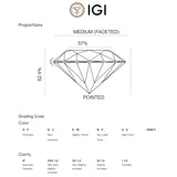 ANILLO SOLITARIO DIAMANTE CREADO BRILLANTE 0.37 QUILATES CERTIFICADO IGI