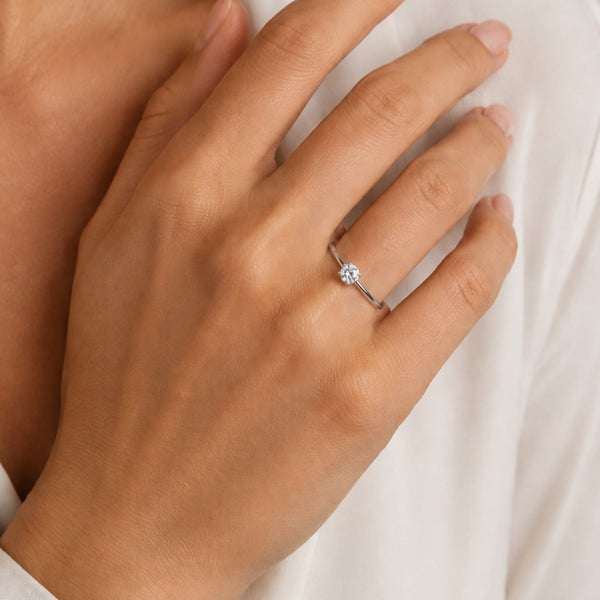 ANILLO SOLITARIO DIAMANTE 0.50 QUILATES CERTIFICADO IGI