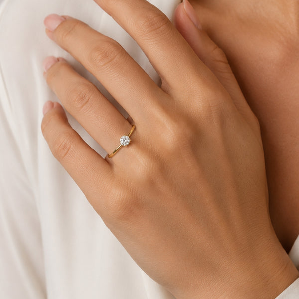 ANILLO SOLITARIO DIAMANTE 0.50 QUILATES CERTIFICADO IGI