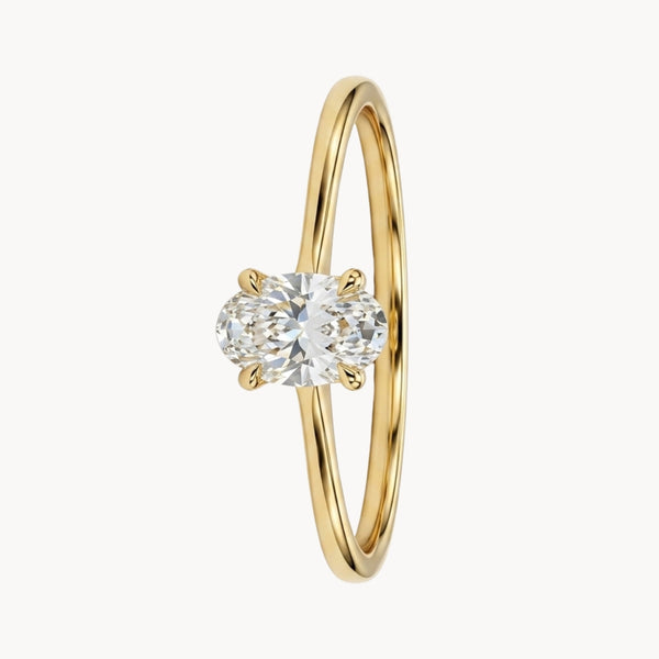 ANILLO SOLITARIO DIAMANTE CREADO 0.31 QUILATES CERTIFICADO IGI