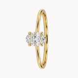 ANILLO SOLITARIO DIAMANTE CREADO 0.31 QUILATES CERTIFICADO IGI