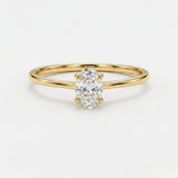 ANILLO SOLITARIO DIAMANTE CREADO 0.31 QUILATES CERTIFICADO IGI