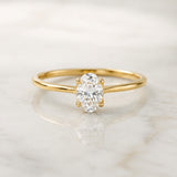 ANILLO SOLITARIO DIAMANTE CREADO 0.31 QUILATES CERTIFICADO IGI