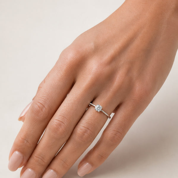 ANILLO SOLITARIO DIAMANTE 0.75 QUILATES CERTIFICADO IGI