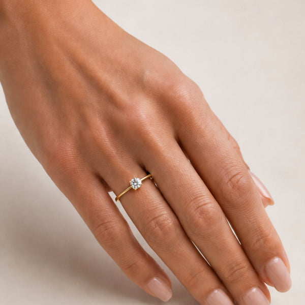 ANILLO SOLITARIO DIAMANTE 0.77 QUILATES CERTIFICADO IGI
