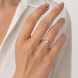ANILLO SOLITARIO DIAMANTE CREADO 0.31 QUILATES CERTIFICADO IGI