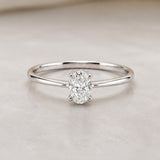 ANILLO SOLITARIO DIAMANTE CREADO 0.31 QUILATES CERTIFICADO IGI