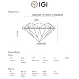 ANILLO SOLITARIO DIAMANTE CREADO 0.31 QUILATES CERTIFICADO IGI