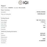 ANILLO SOLITARIO DIAMANTE 1 QUILATE CERTIFICADO IGI