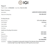 ANEL SOLITÁRIO DE DIAMANTE DE 0,75 QUILATES COM CERTIFICADO IGI