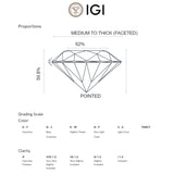 ANEL SOLITÁRIO DE DIAMANTE DE 0,75 QUILATES COM CERTIFICADO IGI