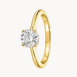 ANILLO SOLITARIO DIAMANTE CREADO 1 QUILATE CERTIFICADO IGI