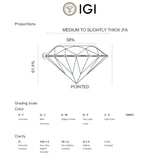 ANILLO SOLITARIO DIAMANTE CREADO 1.510 QUILATES CERTIFICADO IGI