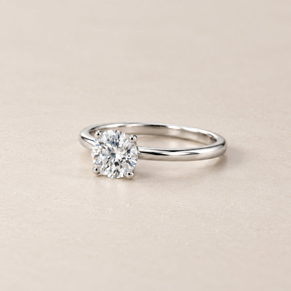 ANILLO SOLITARIO DIAMANTE CREADO 1.20 QUILATES CERTIFICADO IGI