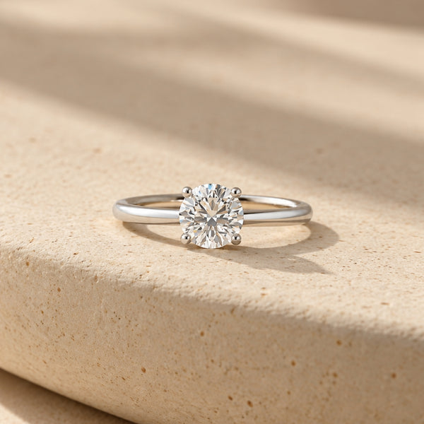ANILLO SOLITARIO DIAMANTE CREADO 0.75 QUILATES CERTIFICADO IGI