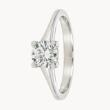 ANILLO SOLITARIO BANDA AFILADA DIAMANTE CREADO 0.75 QUILATES CERTIFICADO IGI