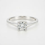 ANILLO SOLITARIO BANDA REDONDA DIAMANTE CREADO 1.50 QUILATES CERTIFICADO IGI