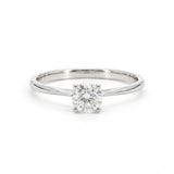 ANILLO SOLITARIO BANDA AFILADA CON DIAMANTE 0.45 QUILATES