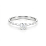 ANILLO SOLITARIO BANDA AFILADA CON DIAMANTE 0.25 QUILATES
