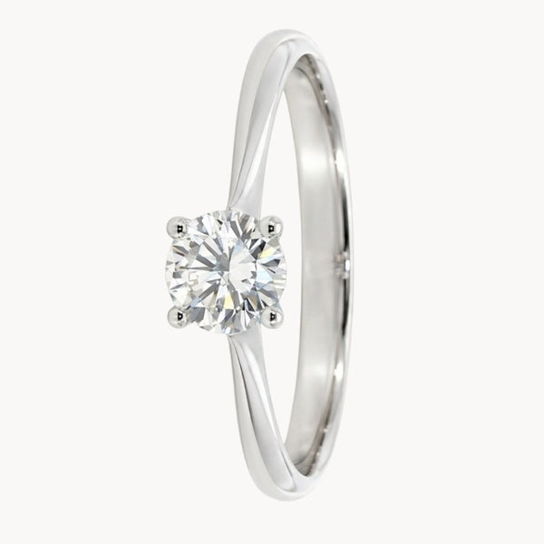 ANILLO SOLITARIO CUATRO GARRAS CON DIAMANTE 0.36 QUILATES