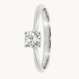 ANILLO SOLITARIO CUATRO GARRAS CON DIAMANTE 0.36 QUILATES