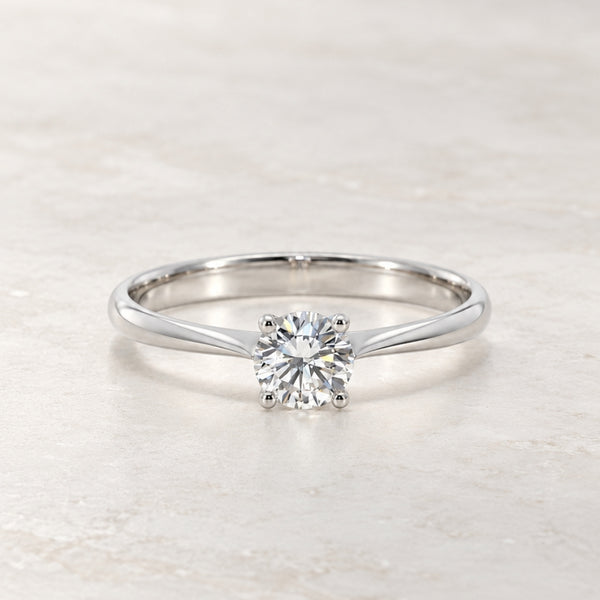 ANILLO SOLITARIO CUATRO GARRAS CON DIAMANTE 0.36 QUILATES