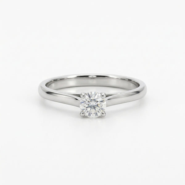 ANILLO SOLITARIO HENDIDURAS CON DIAMANTE 0.32 QUILATES