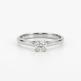 ANILLO SOLITARIO HENDIDURAS CON DIAMANTE 0.32 QUILATES