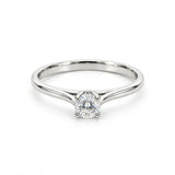 ANILLO SOLITARIO HENDIDURAS CON DIAMANTE 0.32 QUILATES