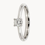 ROUND BAND SOLITAIRE RING WITH FOUR PRONGS AND A 0.24-CARAT DIAMOND