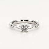 ROUND BAND SOLITAIRE RING WITH FOUR PRONGS AND A 0.24-CARAT DIAMOND