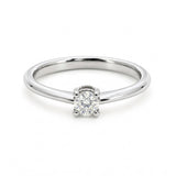 ROUND BAND SOLITAIRE RING WITH FOUR PRONGS AND A 0.24-CARAT DIAMOND