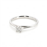ANILLO SOLITARIO HENDIDURAS CON DIAMANTE 0.21 QUILATES