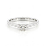 ANILLO SOLITARIO HENDIDURAS ABIERTAS CON DIAMANTE 0.23 QUILATES