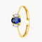 ANILLO CON ESMERALDA OVAL Y DIAMANTES CREADOS MARQUISE