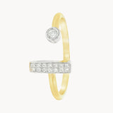 ANILLO ABIERTO CON DIAMANTES OTYLIA
