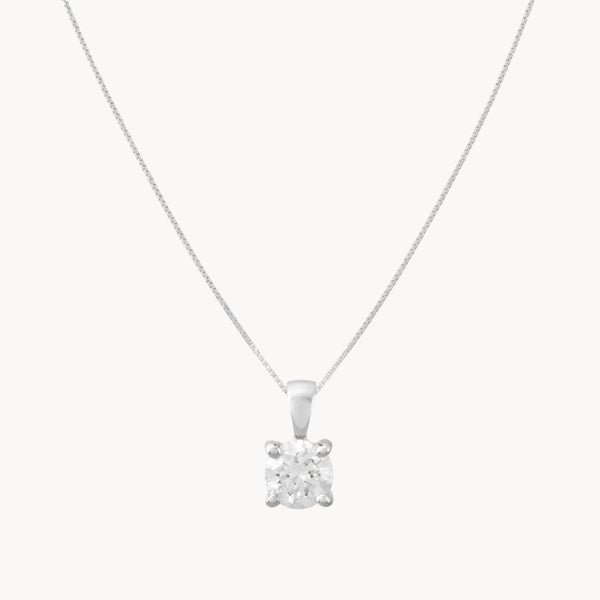 COLGANTE CON DIAMANTE GARRAS 0.40 QUILATES PUNTO DE LUZ CERTIFICADO IGI