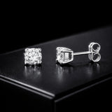 PENDIENTES CON DIAMANTE GARRAS 0.80 QUILATES PUNTO DE LUZ CERTIFICADO IGI