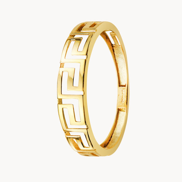 Greek Key Band Ring